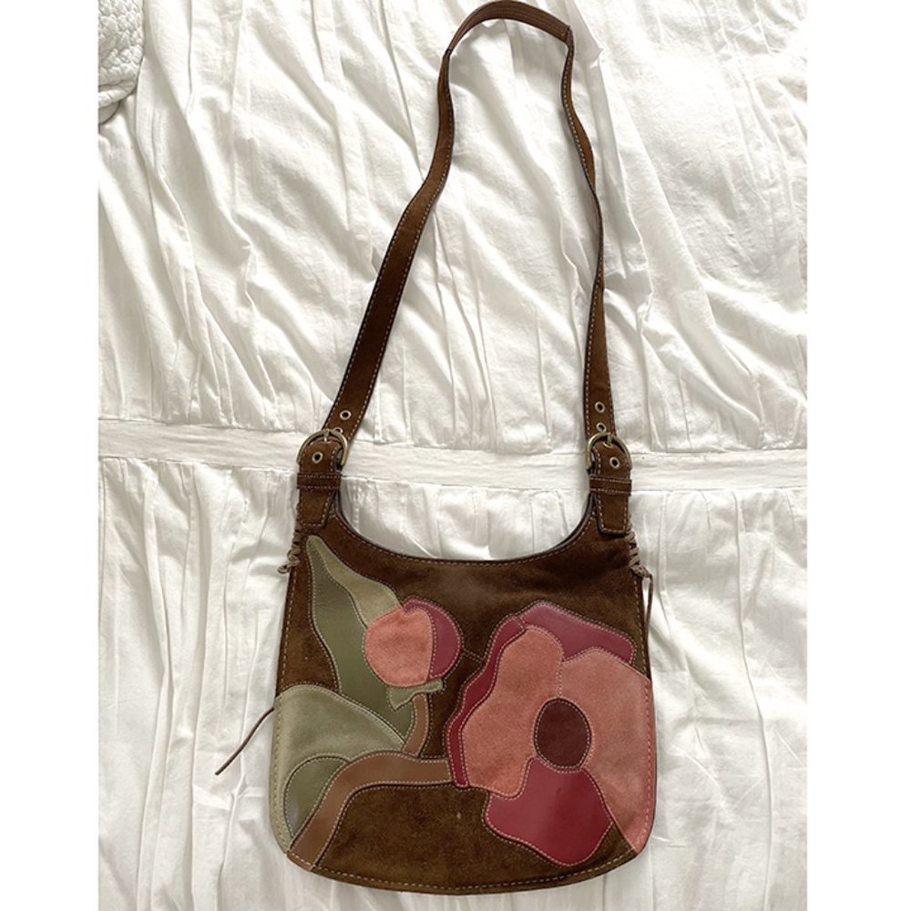 Vintage Bohemian Crossbody Poppy Suede/Leather Limited Ed Coach Purse